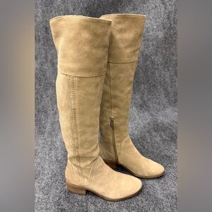 Vince Camuto Tan Suede Over the Knee Boots Size 8.5